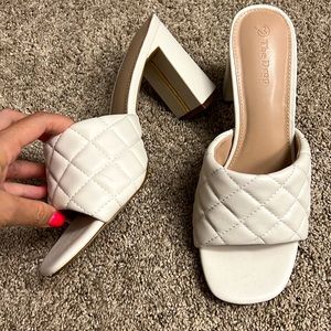 New quilted sandals.